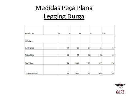 Legging Yoga Durga Devi | Suplex Aveludado