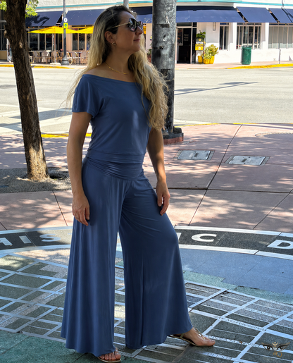 Calça Pantalona Wide leg Amar Devi