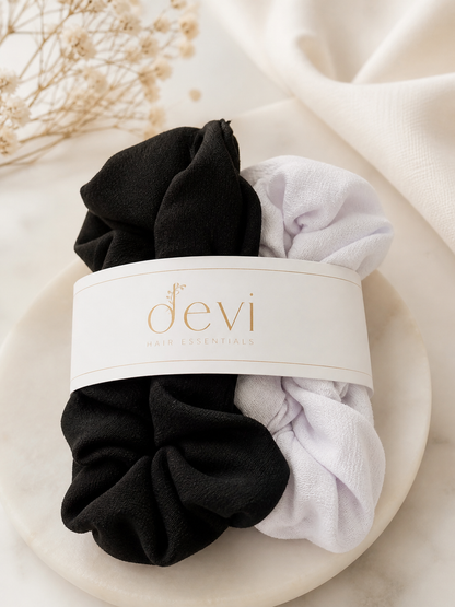 Scrunchie Devi - Kit 2 com Xuxinha de Cabelo