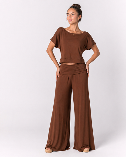 Calça Pantalona Wide leg Amar Devi