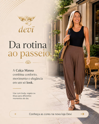 Calça Saruel Aladim balonê Mansa Devi