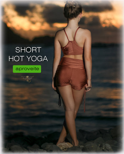 Short Jasmim Hot Yoga | Metálico